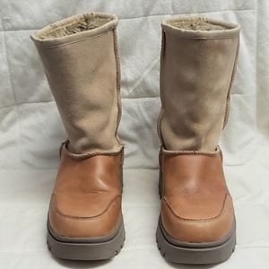 SKECHERS OUTDOOR LEATHER/SUEDE TAN BOOTS SZ 7.5
